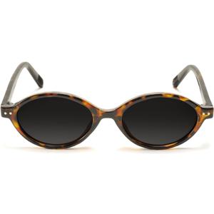 TIJN Olisa Retro Oval Sunglasses for Women Men,Polarized UV Protection Shades,Stylish Frame Sun Glasses,2025 Trendy Sunnies (06. Tortoise With Dark Grey ( Oval ))