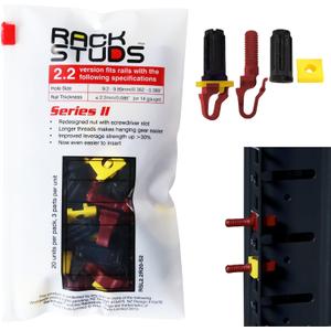 R20 Series II Rack Mount Screws - Server Rack Screws and Cage Nuts Replacement for Server Rack Rails 19" Square Punched Vertical Rail, Without Using Cage Nut Tool - Red 2.22mm/0.086 20 Pack R20 Series II Rack Mount Screws - Server Rack Screws and Cage Nuts Replacement for Server Rack Rails 19" Square Punched Vertical Rail, Without Using Cage Nut Tool - Red 2.22mm/0.086 20 Pack