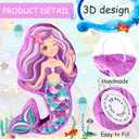 Mermaid Piata Bundle 18.9 Inch Birthday Party Supplies with Blindfold, Bat and Filler for Under the Sea Theme Birthday Party Carnival Activity Decorations