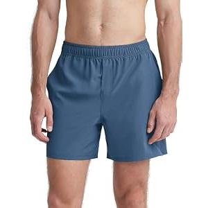 ODODOS Men's Athletic Shorts with Pockets 9" Quick Dry Lightweight Workout Gym Running Shorts, Blue, Medium