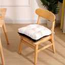 RACE LEAF Chair Cushions for Dining Chairs 2 Pack, Memory Foam Kitchen Chair Pads with Ties and Non-Slip Backing, Indoor Seat Cushions Tufted 15.5" X 15.5" Beige