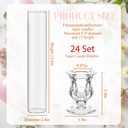 Teenyyou 36 Set Clear Hurricane Glass Candle Holders Candlestick Bulk 11.8"