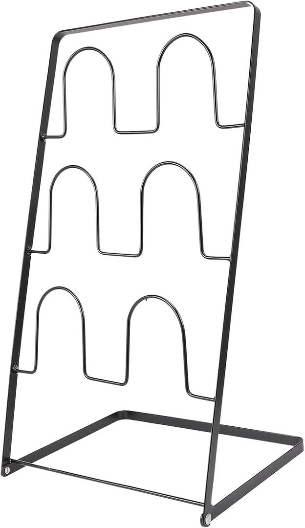 Cabilock Multi-Layer Slipper Rack 3-Tier Metal Slippers Storage Shelf Space Saving Indoor Shoe Organizer for Entryway Bathroom Living Room 18X10X7.7 Inch