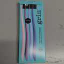 Grin Charcoal-Infused 100% Recycled Toothbrush, Medium, 4 Count, Purple, Suitable for Sensitive Teeth and Gums