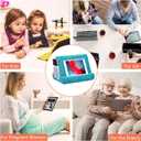 2pcs Multi-Angle Tablet Holder Cushion Stand with Net Pocket & Black Color Phone Stands Upgraded Tablet Pad Support for Phone,Pad,Books (Lakeblue)