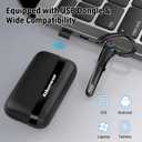 Atheewon Bluetooth Headset V5.4, 115H Playtime Wireless Bluetooth Earpiece with Dual Mic Noise Cancelling Computer Headset Hand Free Headphones for Trucker, Driver, Home, Work, Business