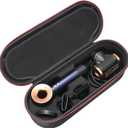 RLSOCO Hard Case for Dyson Supersonic Nural/Supersonic Hair Dryer HD15 HD08 HD07 HD03 HD01, Portable Travel Storage Bag for Dyson Supersonic Hair Dryer - Fits Complete Supersonic Accessories (Black)