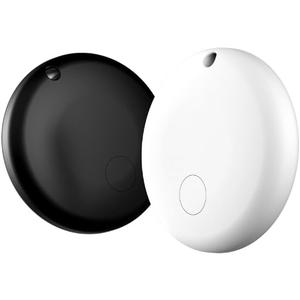 2025 Air Tracker Tags-2 Pack Item Locator for Android & iOS Bluetooth Tracker,Key Finders,Smart Tags Work with Apple Find My & Google's Find Hub (Black & White, for Android & iOS (2 Pack)