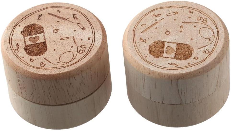 16 Pcs Removable Stitch Markers Knitting Crocheting with 2Pcs Storage Box Wooden Crochet Stitch Marker Locking Stitch Marker for Knitting Tools Accessories