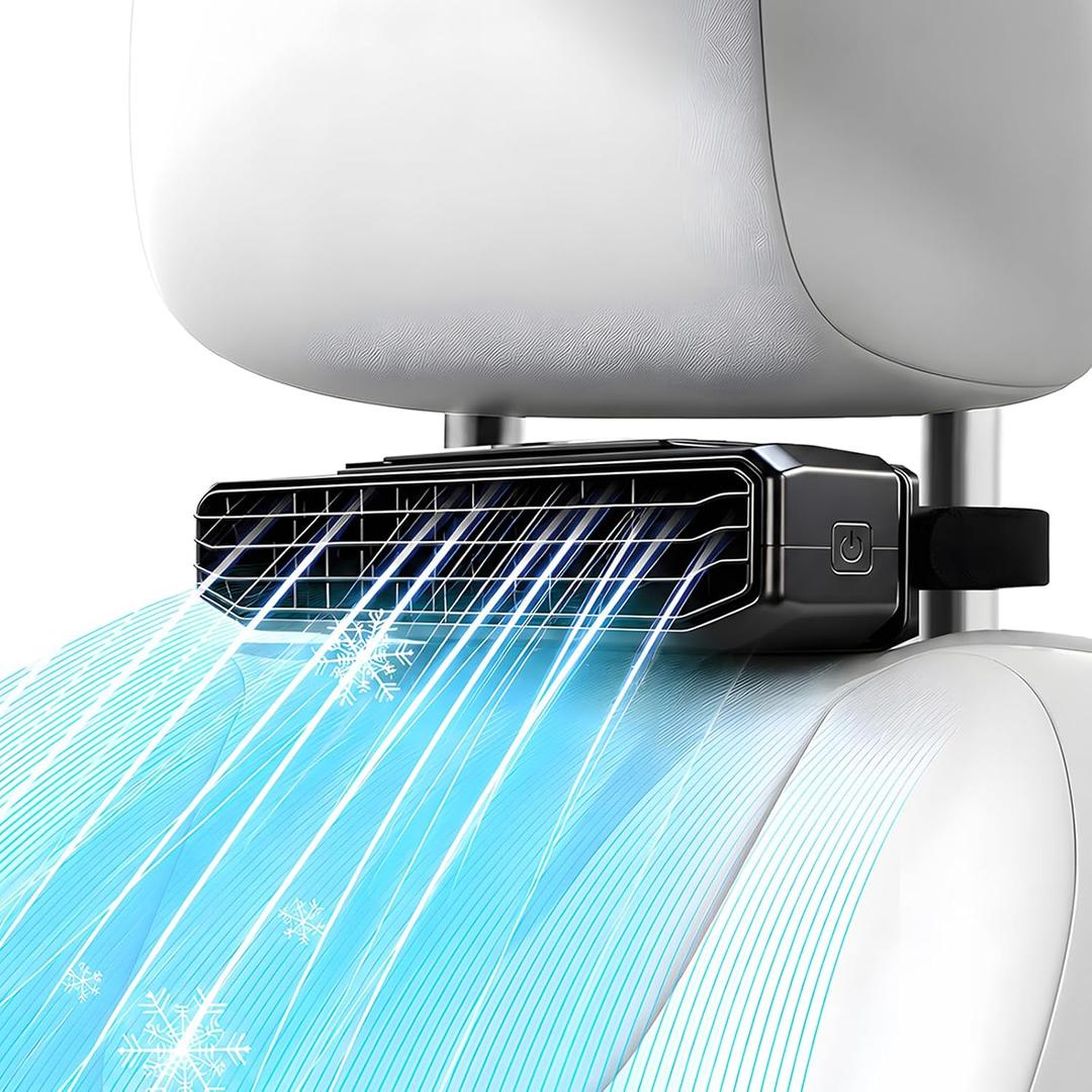 2026 New 5 Speed Car Seat Fan for Baby Rear Facing, Ultra-Quiet Portable Car Fans for Backseat For Kids, Portable Car Ac Fan with Fragrance Cooling for Almost Vehicle Jeep Van Rv Truck (1)