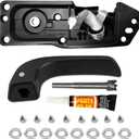 Interior Door Handle Kit Front Left Drivers Side for 2007-2014 Chevy Silverado 1500 2500 3500 Tahoe Suburban Avalanche GMC Sierra Yukon Yukon XL Escalade,Replace OE# 20833606 80374 20871488