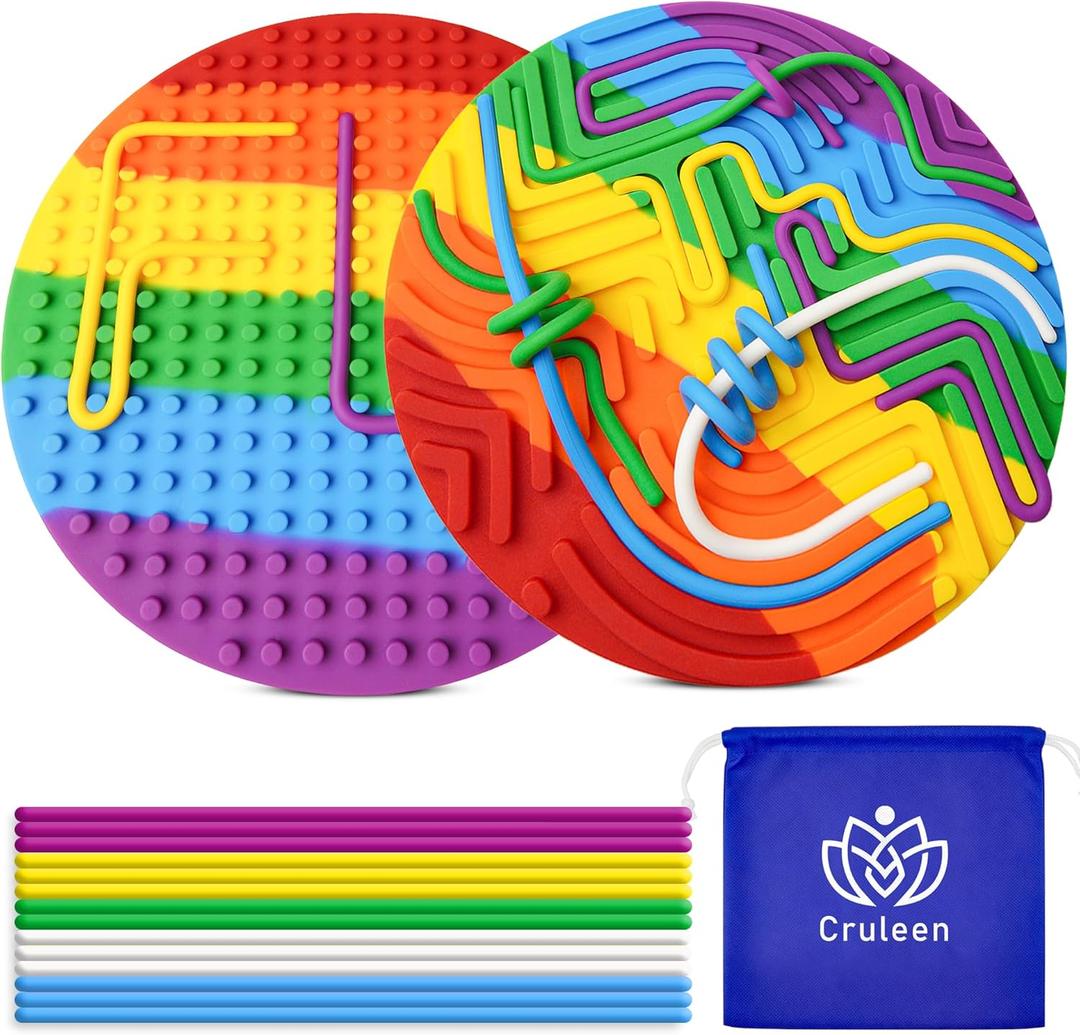 Sensory Board for Kids Durable Silicone Sensory Activity Board Sensory Toys for Kids with Autism, ADHD, Anxiety & StressToddlers Calming Travel Essentials Fidget Toy for Kids 3+ & Adults