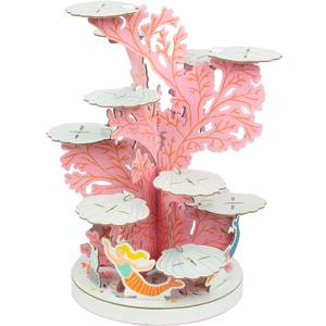 Table Tables Mermaid Themed Reusable Cake Stand: Under The Sea Party Table Decorations to Hold Cupcakes- 100% Plastic Free Making This The only ECO Choice for Your Birthday Party or Baby Shower.