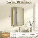 20X30 Inch Bathroom Mirror, Rectangle Aluminum Frame Mirror Anti-Rust, Wall Mounted Vanity Mirrors for Hangs Horizontally or Vertically, Mirror for Bedroom, Living Room and Entryway, Gold
