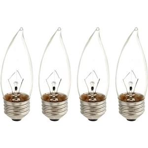 Philips DuraMax 40-Watt BA9 Bent Tip Candle Incandescent Light Bulbs