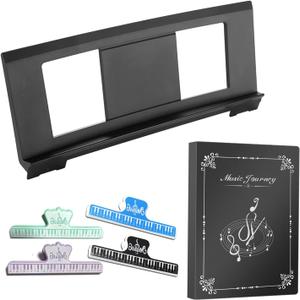 Original Large Music Stand. Compatible with Yamaha PSR/YPT/KB/P/DGX Series Keyboard Music Score Stand, Keyboard Sheet Music Stand with 4 Music Book Clip & 1 Sheet Music Folder