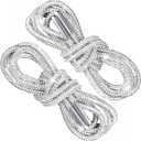 Rhinestone Shoe Laces, Glitter Rope Shoelaces for Sneakers, Round Crystal Bling Shoe Lace (1 Pair, 120cm, White)