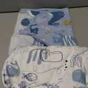 Yoofoss Baby Swaddles for Newborns 100% Organic Cotton, Adjustable Swaddle Sleep Sack 0-3 Months Newborn Swaddle Sack, Breathable Soft(Small) (Blue)