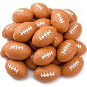 ALISSAR 20-Pack 3.4" Mini Football Stress Balls, Mini Foam Footballs for Football Party Superbowl Decoration, School Carnival Reward Gift