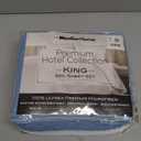Mueller Ultratemp King Size Sheets Set, Super Soft 1800, 6 Piece, Deep Pocket up to 16" Cooling Sheets King Size, Transfers Heat, Breathes Better, Hypoallergenic, Wrinkle, Denim