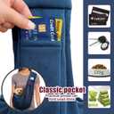 Pet Dog Sling Carrier for 3-10 lbs pet,Dog Purse Pouch,Dog Satchel,Reversible unadjustable Strap Travel Hand-Free Safe Bag Small Puppy Backpack (Dark Blue)