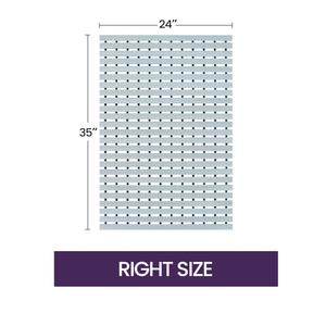 DEXI Bathtub Shower Mat Non Slip, 24x35 Bath Tub Floor Mats, Textured Bathroom Bathmat, Drain Holes, Washable, Easy Dry, White