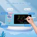 Talking Flash Cards for Toddlers: 2-in-1 LCD Writing Tablet with 510 Sight Words, Montessori Language Learning, Autism & Speech Therapy Toys for Children Ages 1-6, Blue