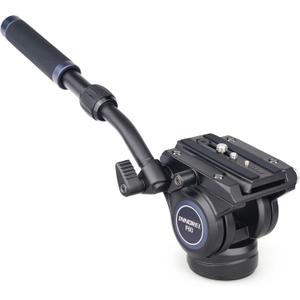 Video Camera Tripod Fluid Head-INNOREL F60,Professional Drag Pan Panoramic Fluid Head with 1/4" and 3/8" Screws Sliding Plate for DSLR Cameras,Camcorders, Telescope Monopod, Max Load 22lbs (F60)