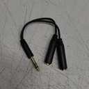 Tisino 6.35mm (1/4 inch) Jack Splitter Cable, 20cm (8 inches), Headphone Splitter Cable, Splitter, Stereo Male to Dual Stereo Female Jack, Compatible with Headphone, Amplifier, Karaoke