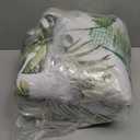 Tropical Plants Quilt Set Queen Size 3 Pieces, Green Palm Leaves Rainforest Style Fine Printed Reversible Bedspreads Bedding Sets, Soft and Lightweight Bed Coverlet for All Season