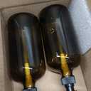 32 Ounce Glass Pump Dispenser Bottle, Large Amber Container with Pump for Shower and Bath Shampoo Soap Conditioner Lotion - 1 Liter Shower Bottles- by Kitchentoolz