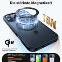 TORRAS Ultra-Magnetic Ostand for iPhone 16 Pro Case, [Compatible with MagSafe] [Flexible Stable Stand] Military-Grade Protection Translucent Slim Anti-Scratch Ring Kickstand, Frosted Black 6.3"
