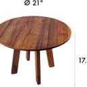 Walnut Round Coffee Table - Coffee Tables for Living Room - Side Table Wooden - Circle Accent Tables - Home Decor Furniture for, Bedroom, Dining Room - Houswarming Gifts - Small