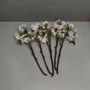 DILATATA 5 Pcs 19" Cherry Blossom Branches for Vase Faux Cherry Flowers Picks Light Pink Peach Blossom for Floral Arrangements Artificial Apple Blossom Fake Silk Flower for Home Wedding Table Decor