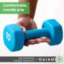 Gaiam Dumbbell Hand Weight (Sold in Singles) - Neoprene Coated Exercise & Fitness Dumbbell for Home Gym Workouts and Strength Training - Free Weights for Women and Men