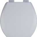 Toilet Seat, Slow Close, Soft Touch, Ultra-Smooth Matte Finish (No Orange-Peel Texture), Premium Moulded Wood, Quick Release, PIKLiDS (Gray, Round)