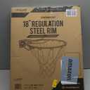 GoSports Regulation 18" Steel Basketball Rim - Choose from Fixed or Breakaway - Use for Replacement or Garage Mount