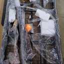 Hitch Mount Steel Cargo Carrier Basket with 49'' Folding Wheelchair Ramp, Fits 2'' Trailer Mounted Hitches