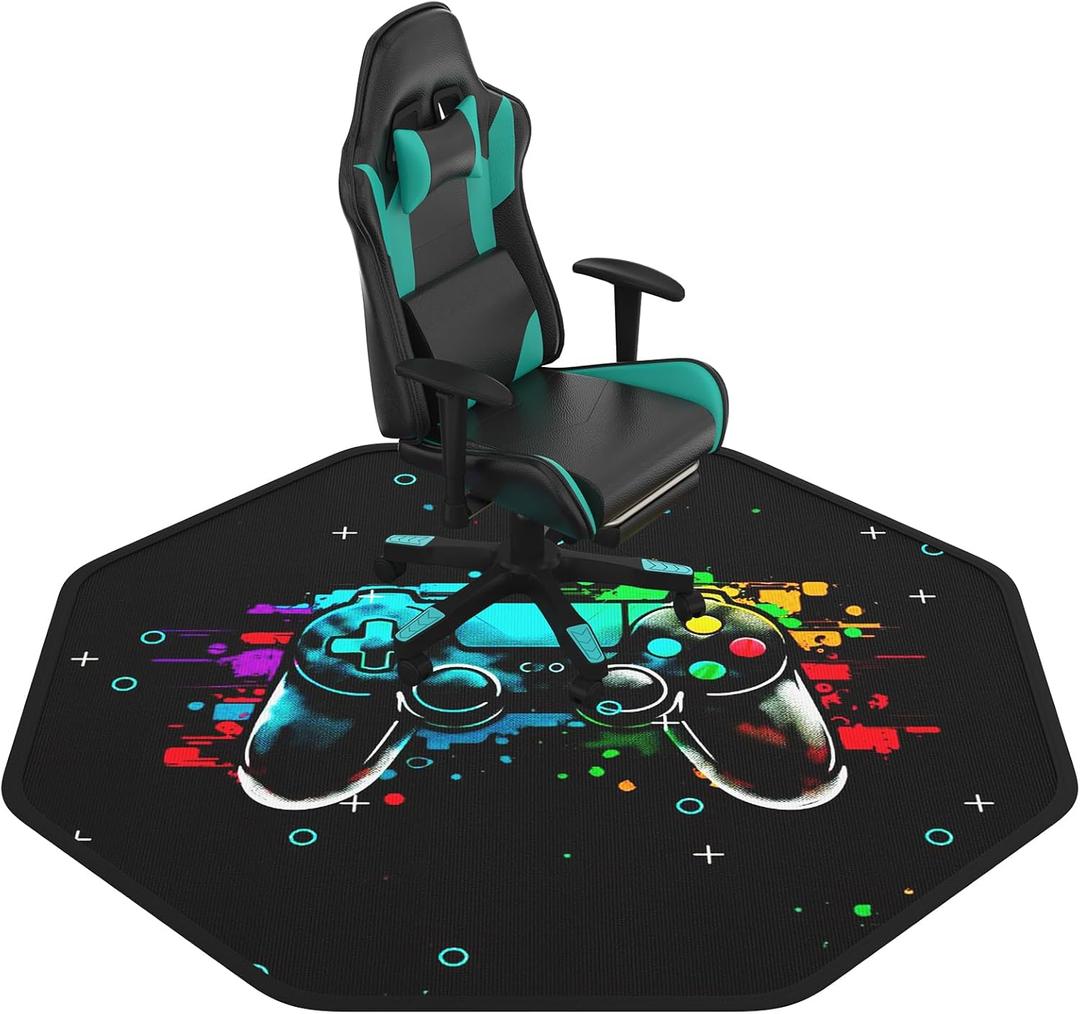 47"x47" Premium Floor Mat for Office Chair - Durable Office Chair Mat for Tile & Hardwood Floors - Versatile Chair Mat & Under Desk Protector for Rolling Office & Gaming Chairs (Light Green)