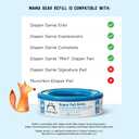 Mama Bear Diaper Pail Refills for Genie Pails, Unscented, 2160 Count (8 Packs of 270)