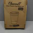 Clawsoff 20 oz 100 Pack Clear Plastic Cups with Lids, Sturdy Iced Coffee Cups with Sip Lids, Disposable Food Safe Smoothie Cup for Cold Drinks, Juice, Milkshake
