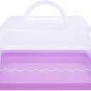VICASKY Plastic Cake Carrier with Lid Convenient Transport Container for Birthday Cakes Outdoor Events and Parties Transparent Design Easy to Clean
