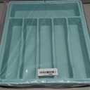 Lifewit Silverware Drawer Organizer, Expandable Utensil Tray for Kitchen, BPA Free Flatware and Cutlery Holder, Adjustable Plastic Storage for Spoons Forks Knives, Large, Turquoise (XL(13-22''W x 15"D))