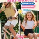 Custoneei 3 Pack Girls Bike Shorts, 3-Color, 9-10 Years