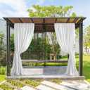 ZOCONE Tension Curtain Rod 51-168 In(4.25-14 Ft), Outdoor Curtain Rod No Drilling for Patio Window, Adjustable Shower Curtain Rod for Bathroom, Extra Long Tension Rod Diameter 1.26In Never Rust, Black