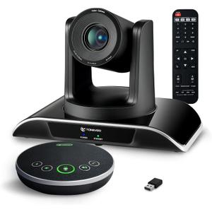 All-in-One Conference Room Video Camera System Bundle HD 1080P 60fps 3X Optical Zoom USB3.0 HDMI PTZ Camera and Bluetooth Conference Speakerphone with Microphones