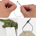 SIDAZON 3 Inch 500 Pcs Plastic Fasteners Hang Tags Clear Snap Lock Pins Security Loop Price Tag Pins Safety Ring Ties for Retail Store Clothing Accessory (3 500pcs, Clear)