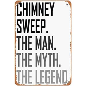 Chimney Sweep The Man Profession Metal Signs Vintage Bedroom Bathroom Garage Home Man Cave Yard Wall Decoration 6x8inch