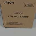 URTOM 2 Pack Indoor Spotlight LED Up Lights for Plant 120V Floor Spot Lights Accent Light Indoor Uplighting Warm White Spotlight Lamp Accent Lighting LED Uplight, 5.9 FT Plug Cord with Foot Switch