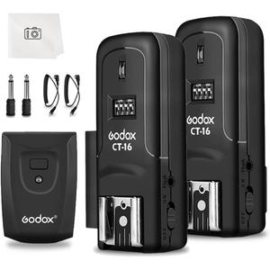 Godox CT-16 Wireless Radio Flash Trigger Receiver Kit,Fit Compatible for Canon Nikon Pentax DSLR Camera Studio 3 in 1 Flash Transmitter and Receiver